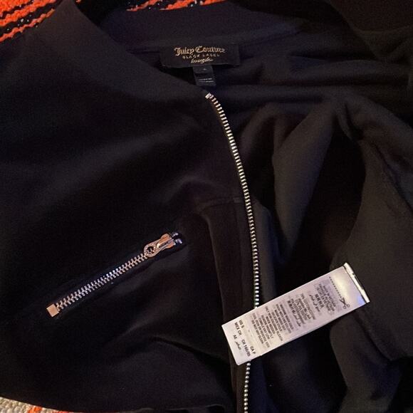 Juicy Couture - BLACK LABEL - SMALL WOMENS JUMP SUIT BLACK VELOUR - Picture 5 of 5